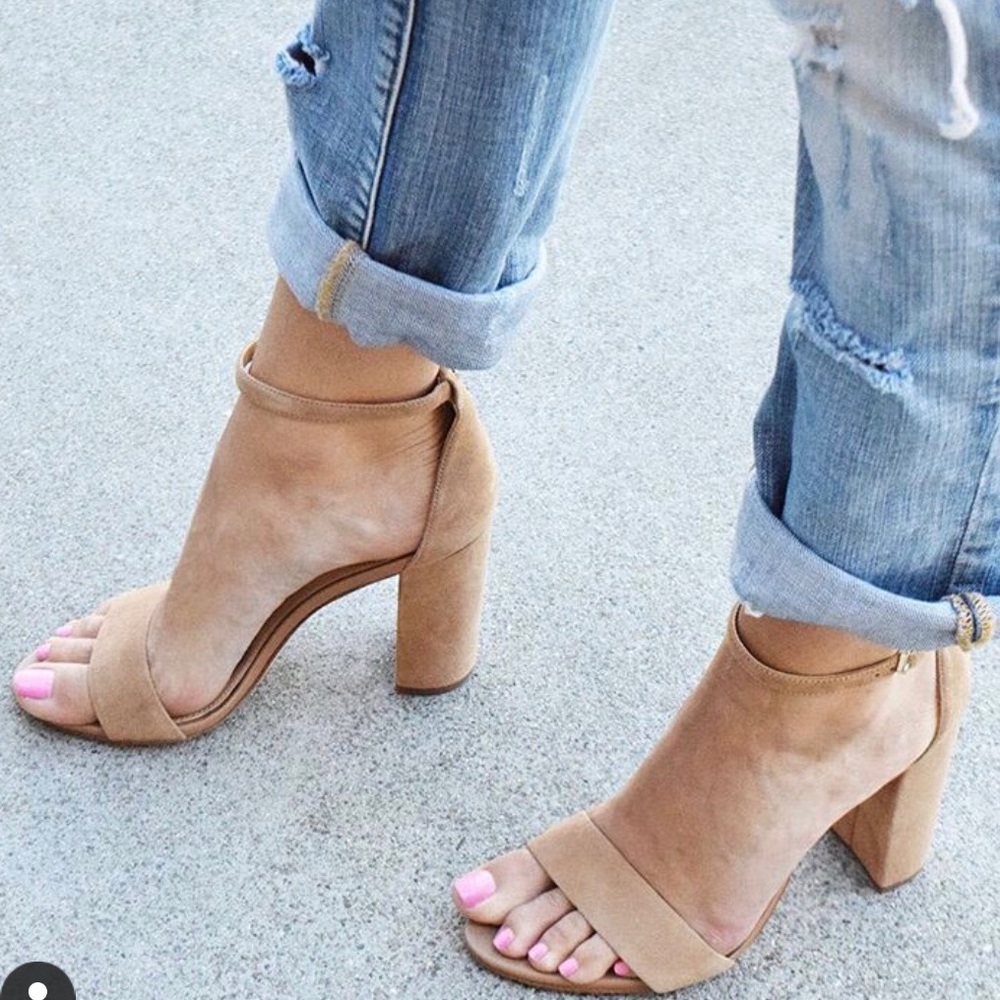 SOLD Sam Edelman Tan Suede Heels size US8 EUR38